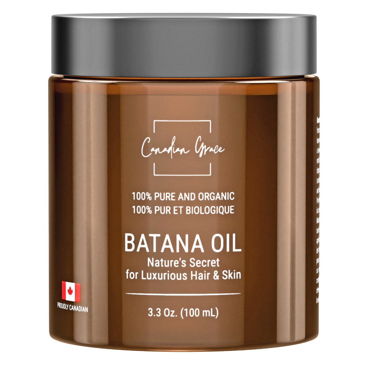 Canadian Grace Premium Pure Batana Oil – 100% Raw & Authentic from the Misquita, Honduras for Hair Growth & Skin Nourishment