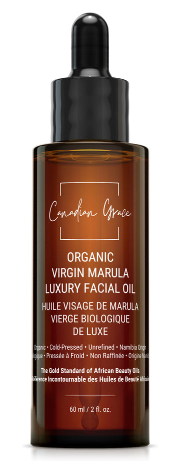 Canadian Grace Virgin Organic Marula Oil - Luxury Facial Oil For Dry, Mature & Stress-Prone Skin