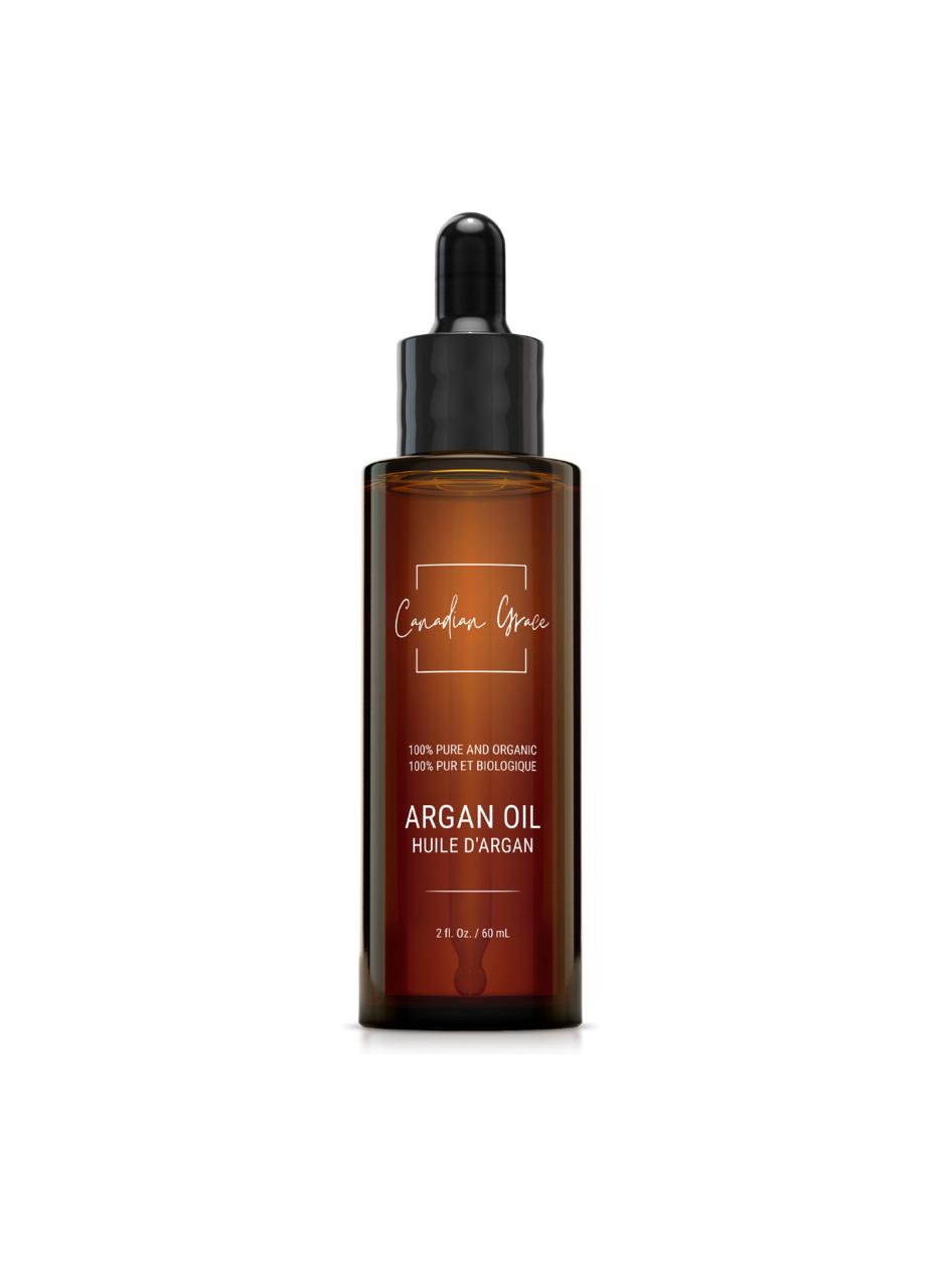 Canadian Grace Organic Morocco Argan Oil, Best Cosmetic Care For Hydrated Skin, Smooth Hair & Healthy Nails, Premium Grade Natural Oil For All Hair Types