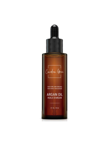Canadian Grace Organic Morocco Argan Oil, Best Cosmetic Care For Hydrated Skin, Smooth Hair & Healthy Nails, Premium Grade Natural Oil For All Hair Types